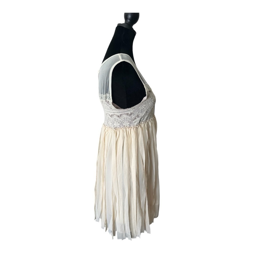 Miss Chievous Top Or Mini Dress Bohemian Fringe & Lace Junior Size XL Women Med - Picture 6 of 8
